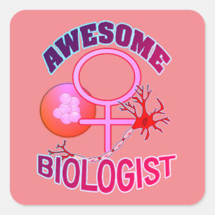 Geweldige Vrouw Biologen Vierkante Sticker