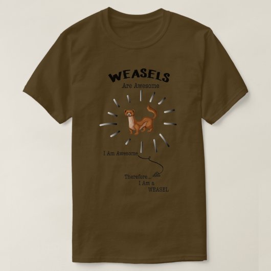 Geweldige Weasel Lover Gift 4 T-shirt (Design voorkant)