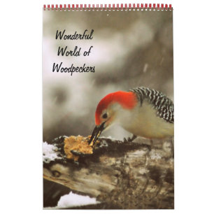 Geweldige wereld van Woodpeckers Twee Pagina-kalen Kalender