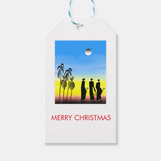 Geweldige wijze Mannen kerst Cadeaulabel (Voorkant)