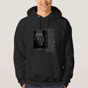 Geweldige wilde diertijger drukt zwarte witte mann hoodie
