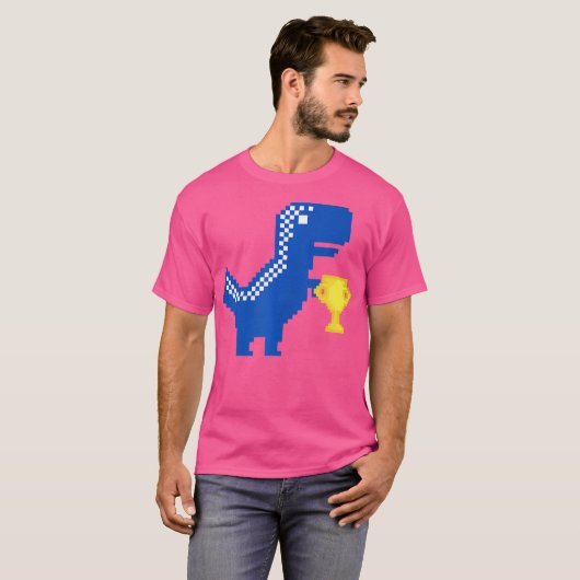 Geweldige winnaar dinosaurus trofee T-Rex Dino T-shirt (Voorkant volledig)
