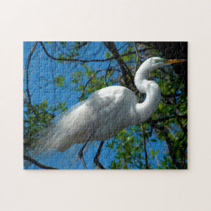 Geweldige witte Egret Florida. Legpuzzel
