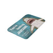 Geweldige witte haai Funny Jawsome Pun, gepersonal Badmat (Gekanteld)