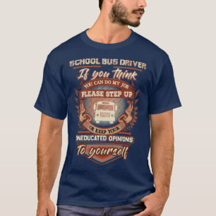 Geweldige Witty School Bus-stuurprogramma T-shirt