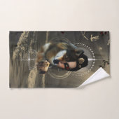 Geweldige wolf met fee bad handdoek (Handdoek)