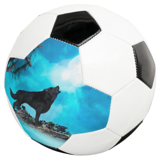 Geweldige wolf voetbal (Drie kwart)