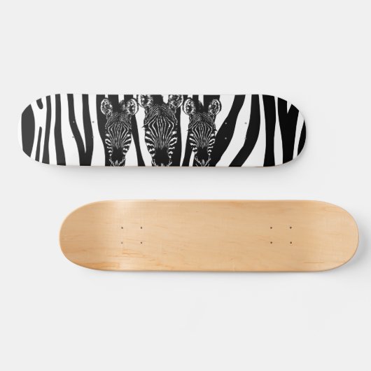 Geweldige Zebra beslag op Zebra Print Skateboard (Horizontaal)