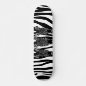 Geweldige Zebra beslag op Zebra Print Skateboard (Voorkant)