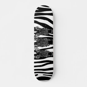 Geweldige Zebra beslag op Zebra Print Skateboard