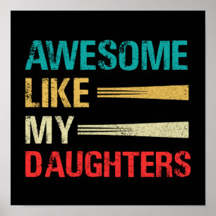 Geweldige zoals mijn daughters Funny Vaderdag Poster