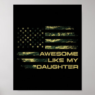 Geweldige zoals mijn dochter Funny Mothers Vaderda Poster