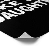 Geweldige zoals mijn dochter Shirt Funny Fathers D Poster (Hoek)