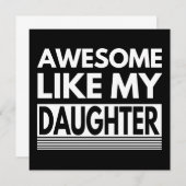 GEWELDIGE ZOALS MIJN DOCHTER TRENDY FATHERS DAY KAART (Voorkant / Achterkant)