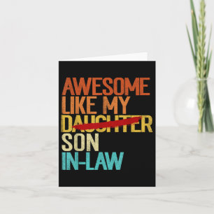 Geweldige zoals mijn schoonzoon grappige familie V Kaart