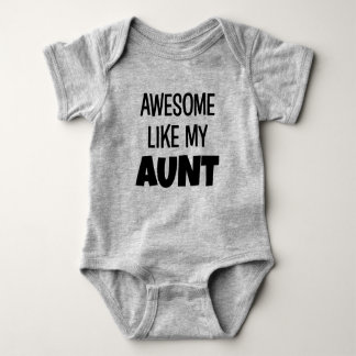 Geweldige zoals mijn tante grappig baby shirt