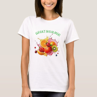 Geweldige Zomer Fruit T-shirt – Kleurrijk & Leuk