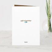 Geweldige zoon blauwgroen en witte verjaardag kaart (Achterkant)