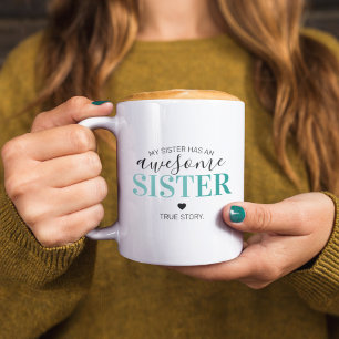 Geweldige Zus Teal Cadeau Voor Zusters Koffiemok