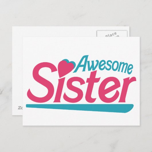 Geweldige zuster briefkaart (Voorkant / Achterkant)