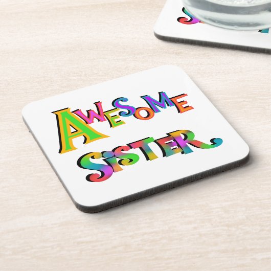 Geweldige zuster T-shirts en cadeautjes Drankjes Onderzetter (Linkerzijde)