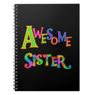 Geweldige zuster T-shirts en cadeautjes Notitieboek
