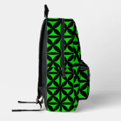 Geweldige Zwart en Groen Modern / Retro Print Bedrukte Rugzak (Links)