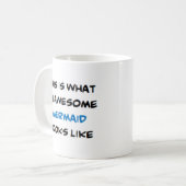 geweldige zwemmermaïde koffiemok (Voorkant links)