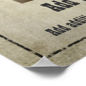 GEWENST POSTER: pas dit aan! Poster (Hoek)