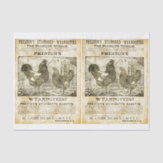 Gewenst rooster (dubbele afbeeldingen) tissuepapier