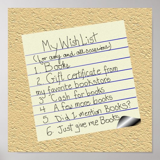 Gewenste lijst met bladzijden poster (Voorkant)