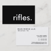 geweren. visitekaartje (Voorkant / Achterkant)