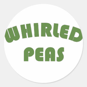 Gewervelde Erwten Ronde Sticker
