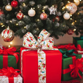 Gewervelde kerstbloemen lint