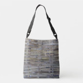Geweven bamboe crossbody tas (Achterkant)