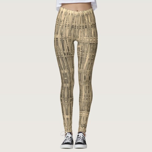 Geweven bamboe leggings (Voorkant)