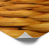 geweven bast achtergrond textuur bruin poster (Hoek)