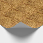 Geweven bast: getextureerde bruine authenticiteit cadeaupapier (Hoek)