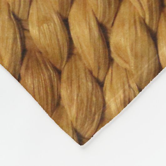 Geweven bast: getextureerde bruine authenticiteit fleece deken (Hoek)