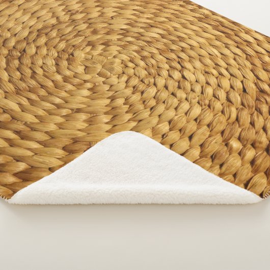 Geweven bast: getextureerde bruine authenticiteit sherpa deken (3/4)