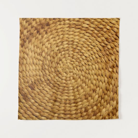 Geweven bast: getextureerde bruine authenticiteit wandkleed (Voorkant)