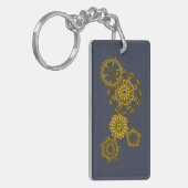 Geweven Clockwork Acryl Sleutelhanger (Voorkant Links)