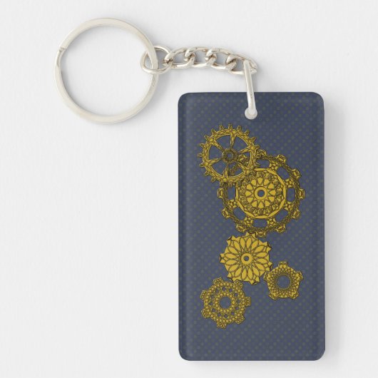 Geweven Clockwork Acryl Sleutelhanger (Voorkant)