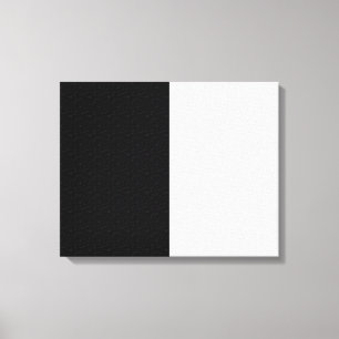 Geweven effen zwart-wit canvas afdruk
