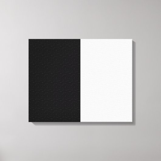 Geweven effen zwart-wit canvas afdruk (Voorkant)