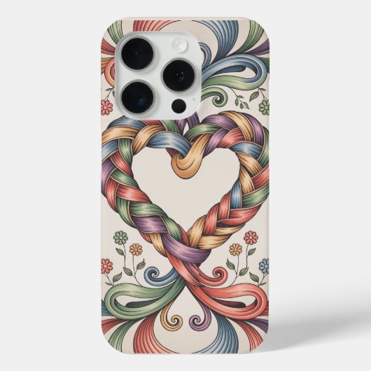 Geweven Hart - Folk Art Ribbons Case-Mate iPhone Case (Achterkant)