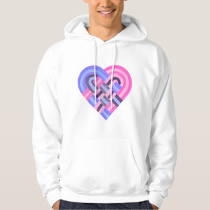 Geweven Hart Omnisexual Pride Vlag Roze Paarse Hoodie
