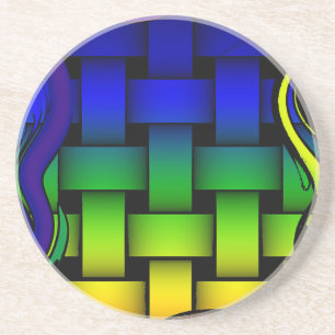 Geweven kleuren zandsteen onderzetter