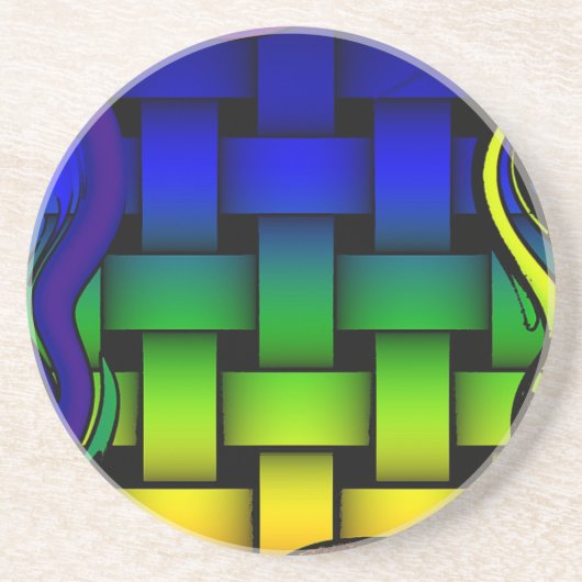 Geweven kleuren zandsteen onderzetter (Voorkant)