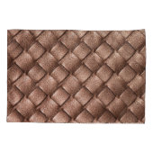 Geweven leer, bronzen kleur achtergrond. kussensloop (Achterkant)